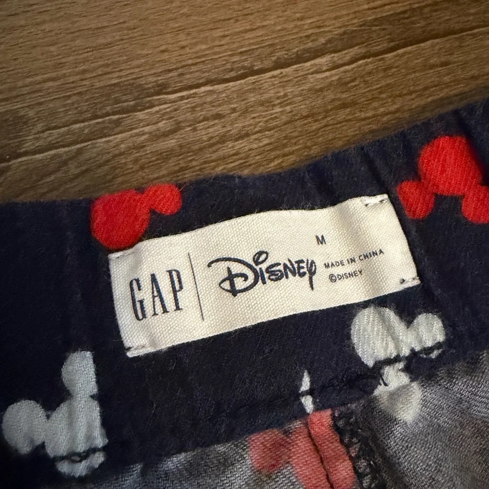 WomensGAP Navy Jogger Pajama Pants with Red & White Mickey Heads Size Medium - Picture 5 of 10